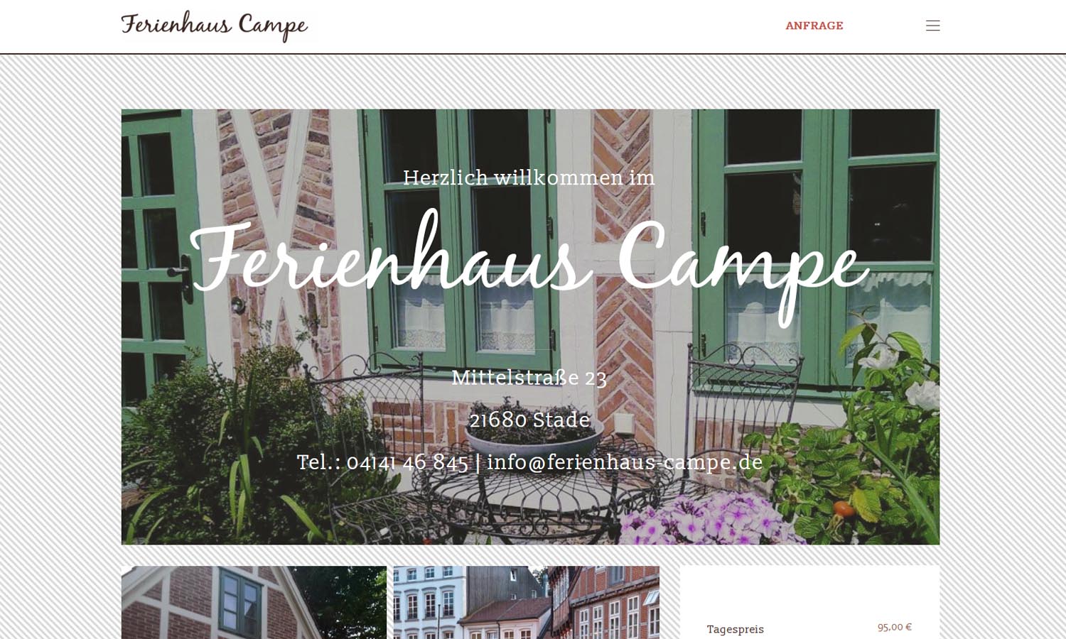 Webseiten Ferienhaus Campe