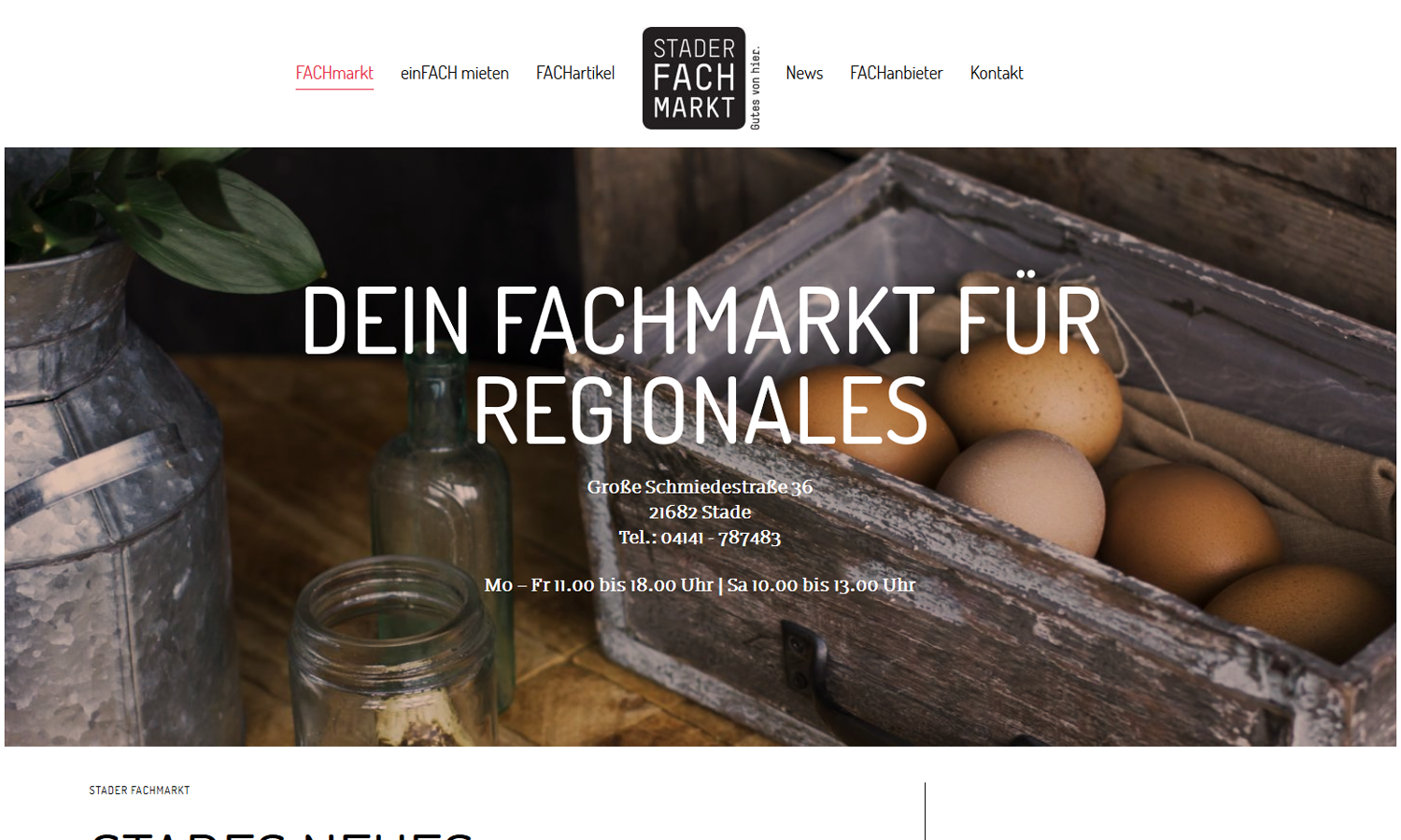 Webseiten Stader Fachmarkt